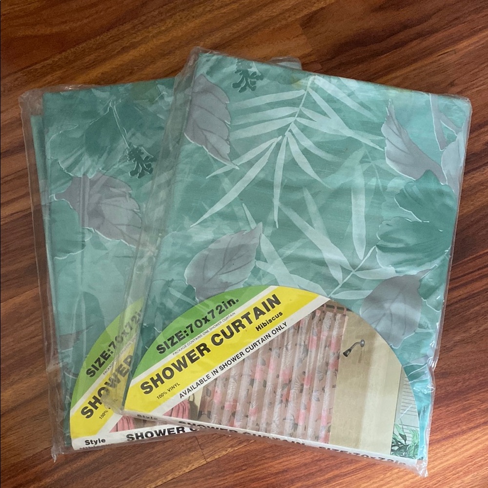 Vintage Tropical Green Shower Curtain